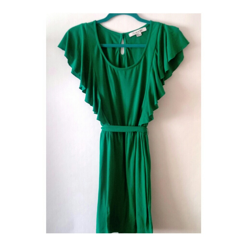 Forever 21 Emerald Green Wrap Dress Size Medium